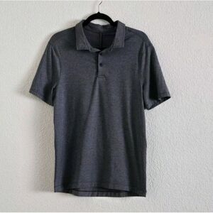 Lululemon Short Sleeve Polo Stretchy Three Buttons Front Closure Men Est. Small